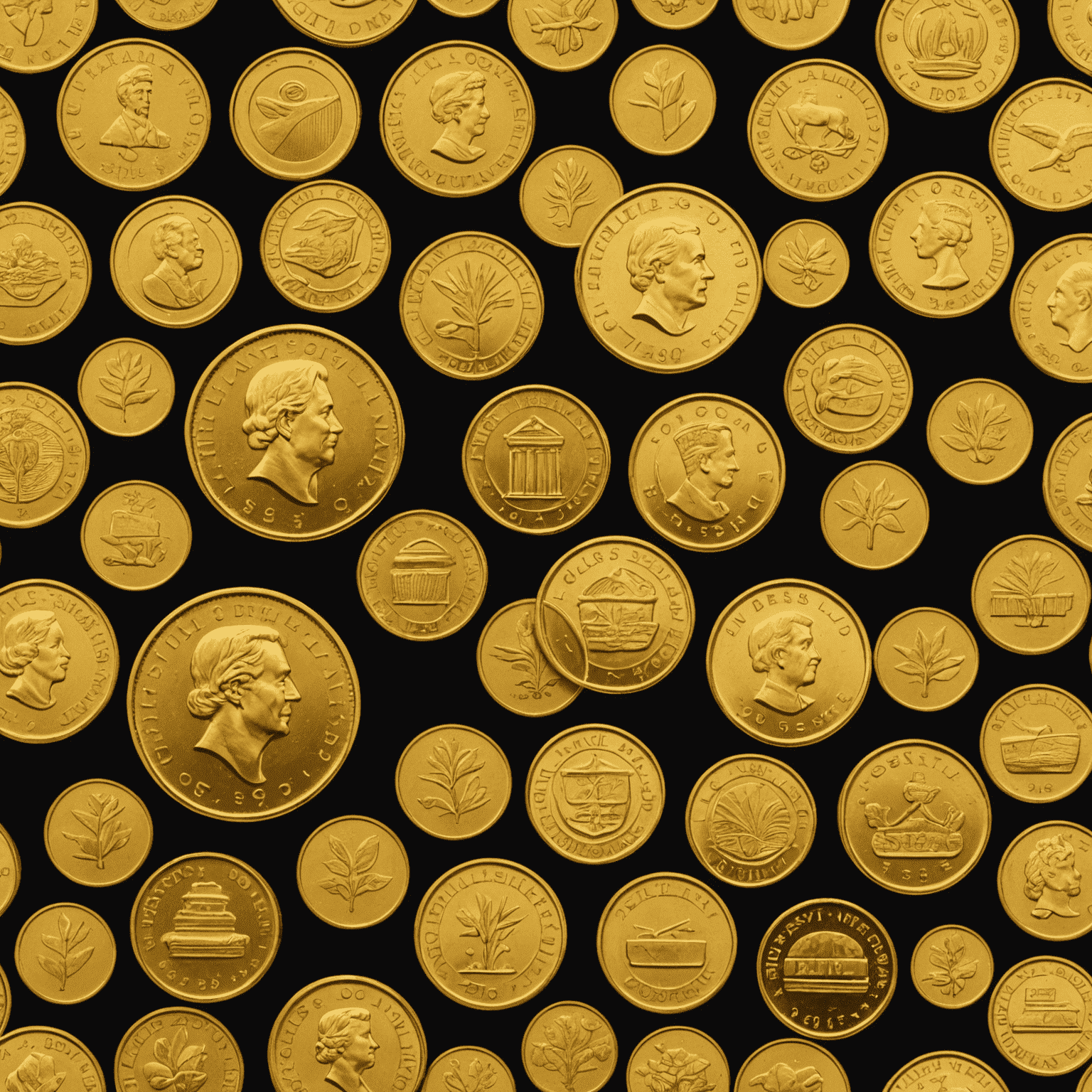 A collection of shiny gold coins and bars, symbolizing wealth and financial security