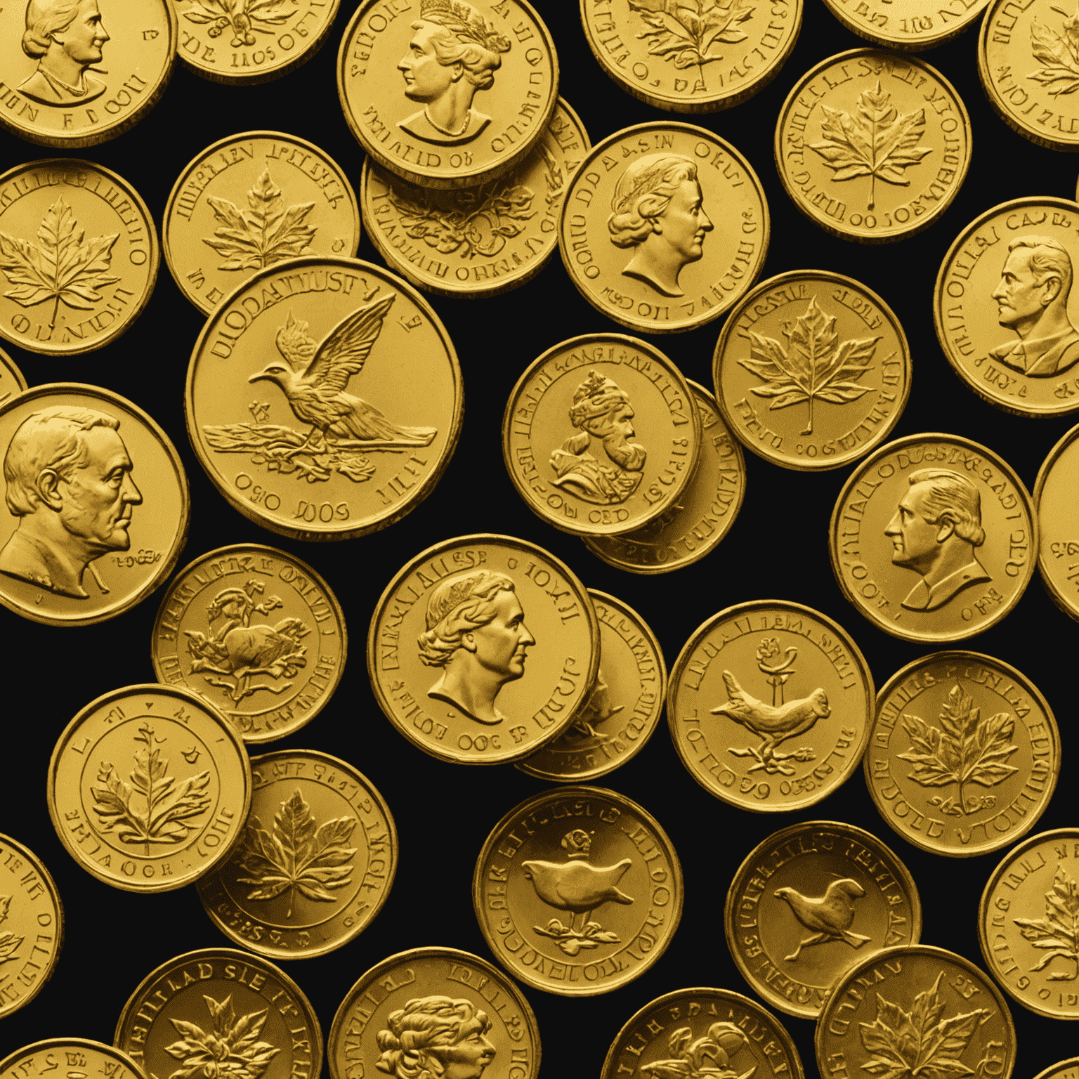 A collection of shiny gold coins, symbolizing wealth and financial security